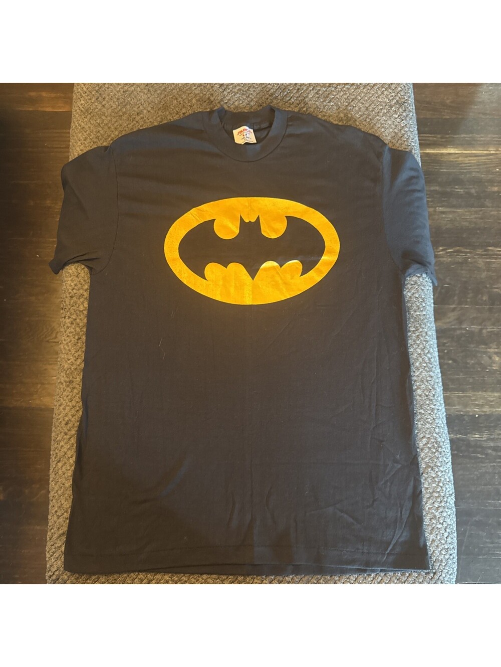 Vtg 90s Batman Bat Signal Logo T-Shirt Select-T Tee Jays Single Stitch Mens XL